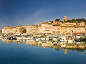 Cannes, France --- Vieux Port and old quarter of Le Suquet, Cannes --- Image by © Michele Falzone/JAI/Corbis