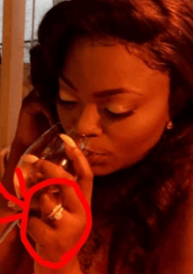 Funke Akindele shows off her wedding ring (snap chat)