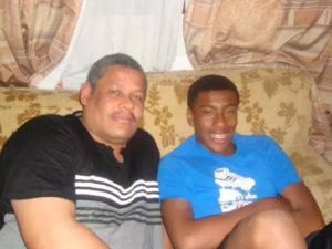 Alex Iwobi and his father. 2