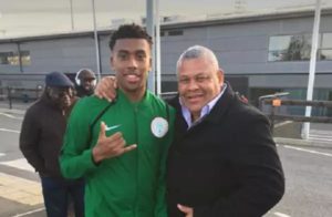 Alex Iwobi and his father.