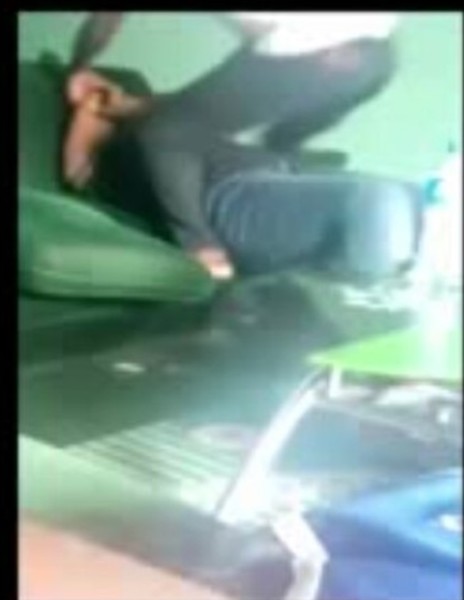 Domestic Violence: Internet User Shares Shocking Video Of A Man Beating Up His Wife