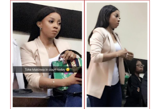 Photos Of Toke Makinwa In Court For Her Divorce Hearing