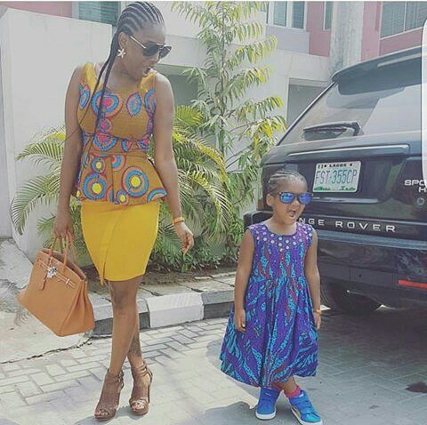 Annie Idibia and Daughter Looking Adorable Together With Their Mirror Pose