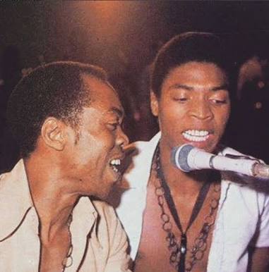 Throw Back Photo Of Femi Kuti and His Father Fela as He Celebrates His 55th Birthday Today