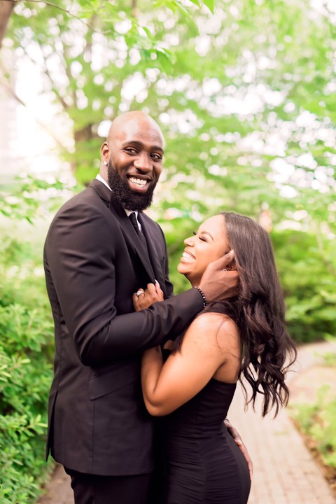 Quincy Acy and his fiance, Jessica Fuentes