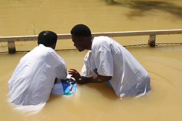 Nigerian Pastor, Iginla Baptizes His Mom In River Jordan Where Jesus Christ Was Ba