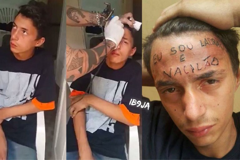 Man Tattos "I'm a Thief" On The Forehead Of a Boy He Caught Stealing a Bicycle