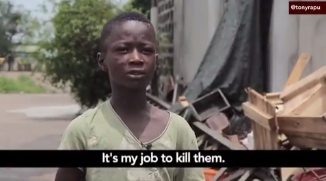 cult member, rescued from the streets of Lagos
