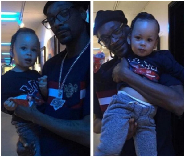 Snoop Dogg shows the cute side of himself in this photo with his grandson