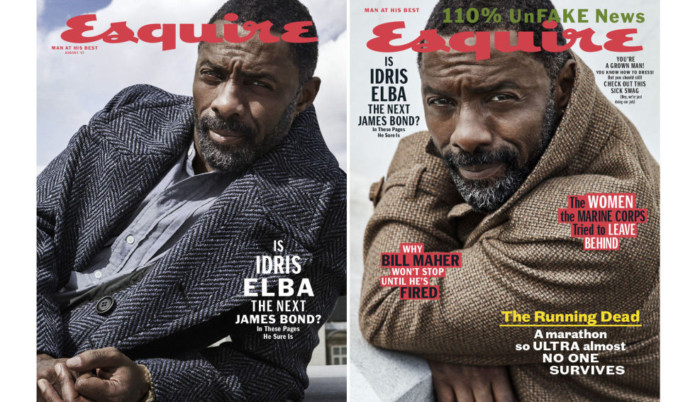 Hollywood Actor Idris Elba Covers of Esquire Magazine’s August 2017 Issue