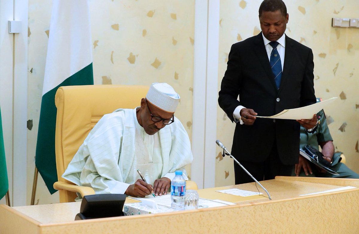 Buhari signs New Agreement on Anti- Corruption, Tax Admin, and Intellectual Property Protection