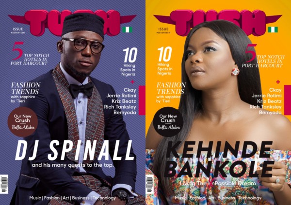 DJ Spinall & Kehinde Bankole are the cover stars for Tush Magazine