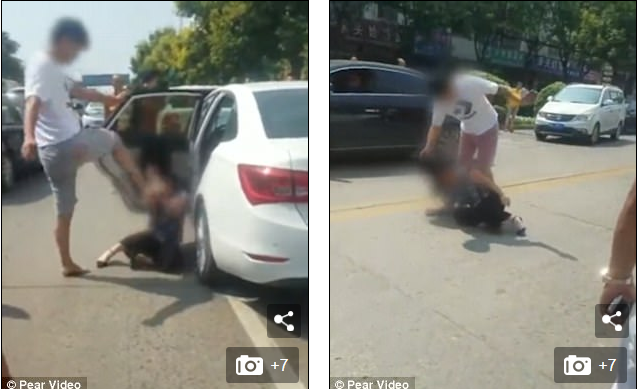 Young Man Savagely Beats And Drags His Father’s Mistress In The Middle Of A Street