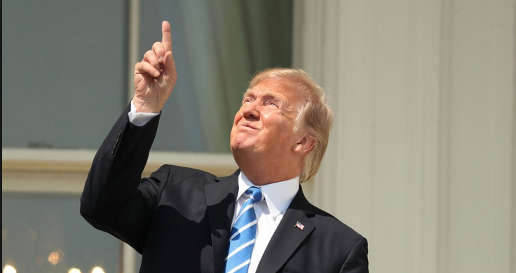 Solar Eclipse 2017: Donald Trump Mocked For Looking Directly At The Sun
