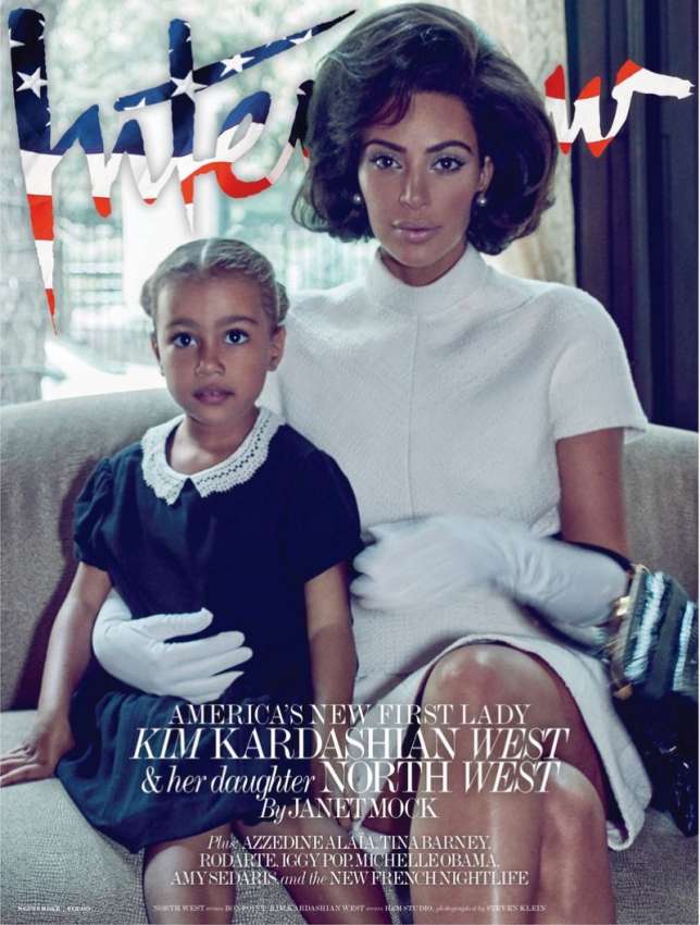 America's New First Lady: Kim Kardashian West and her Daughter North West Cover Interview Magazine
