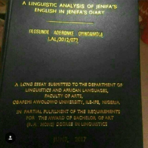 Jenifa’s Diary: OAU student uses Funke Akindele’s English as project topic