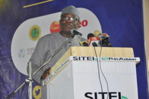 Dr. Kayode Fayemi - the Minister of  Mines & Steel Development, giving his opening remarks on Day Two (Mining) 