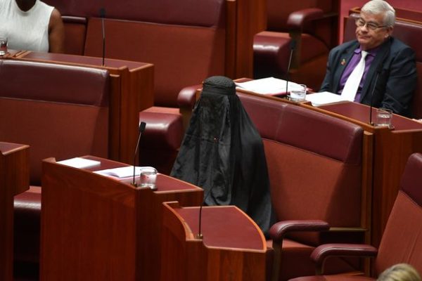 Australian politician Sparks Outrage as She Wears full burqa to Senate