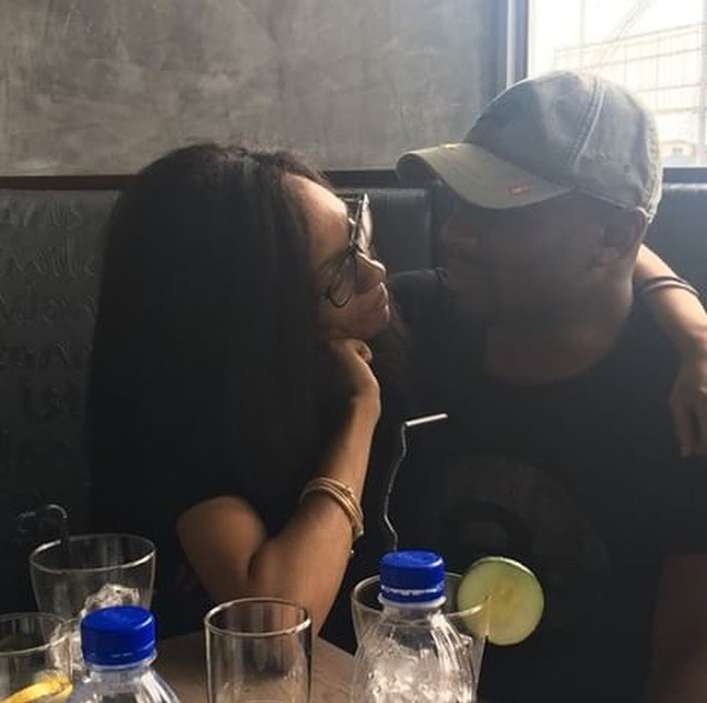 Dija And Her Husband Rotimi On A Lunch Date