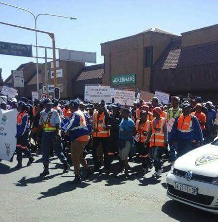 South African Police Stage Protest Against Nigerians