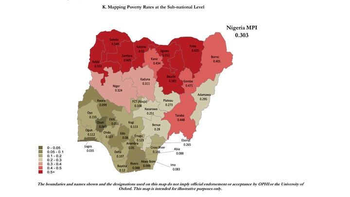 Poverty Rate Of The 36 States Of The Federation Zamfara Top The Chart With 91%