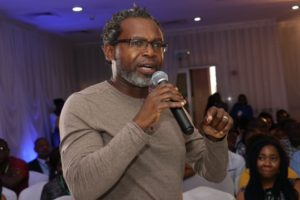 Kelechi Amadi-Obi, Creative Photographer and Publisher of Style Mania Magazine speaking at the Lagos State Employability Support Project Industry Engagement held at The Civic Centre, Victoria Island, Lagos on Friday.