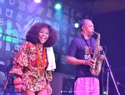 Omawumi And Femi Kuti Perform Together On Stage at Felabration