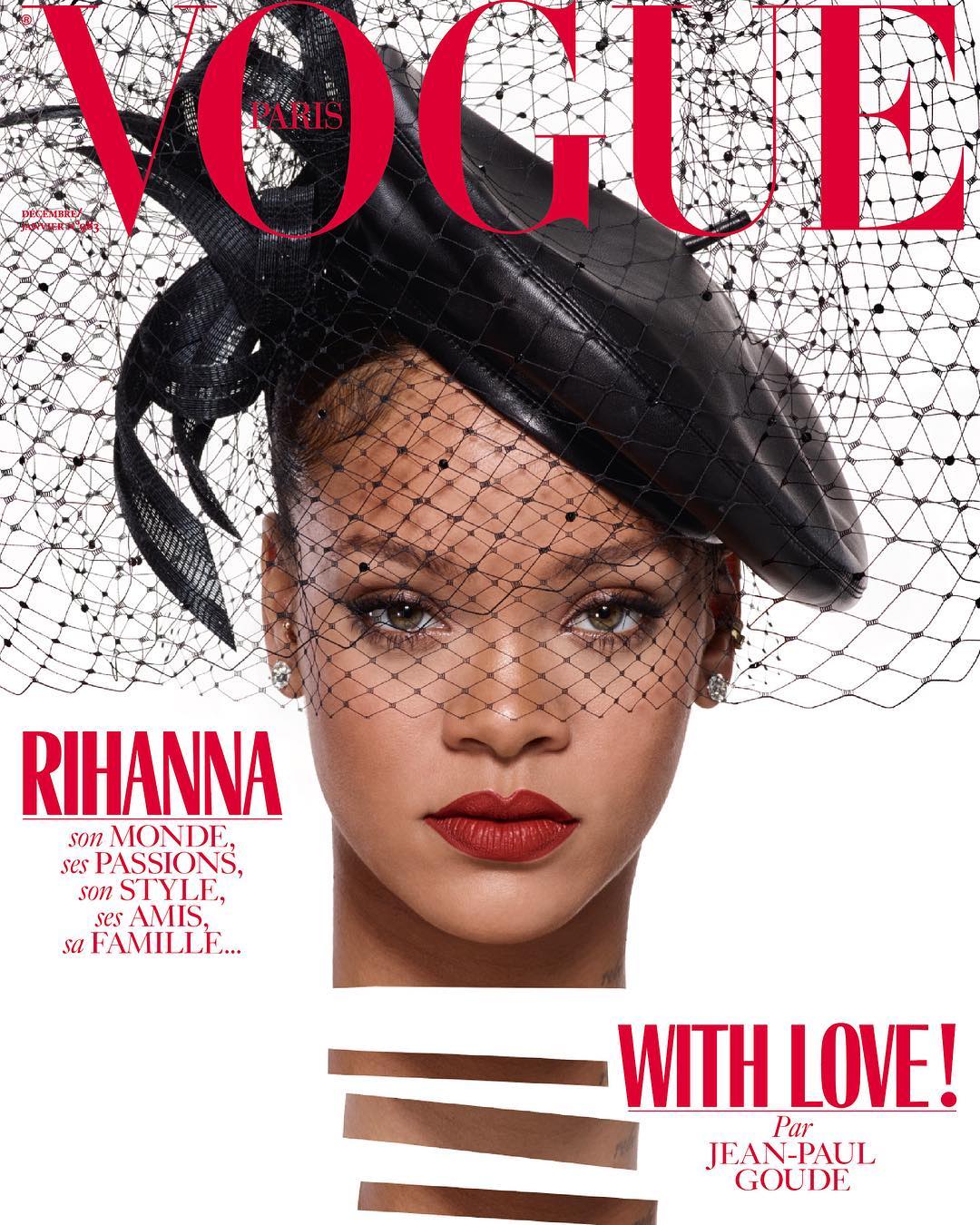 Rihanna covers Vogue Paris Christmas Issue