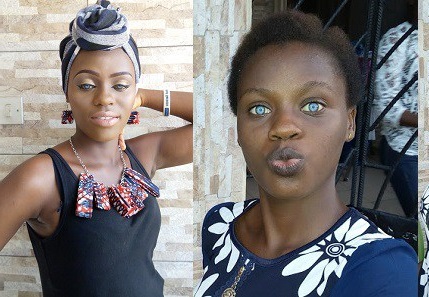Meet Young Nigerian Girl with breathtaking blue eyes