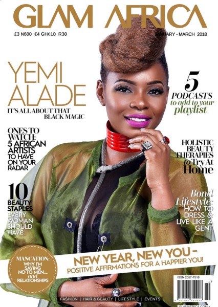 Black Magic! Yemi Alade Covers Glam Africa Magazine