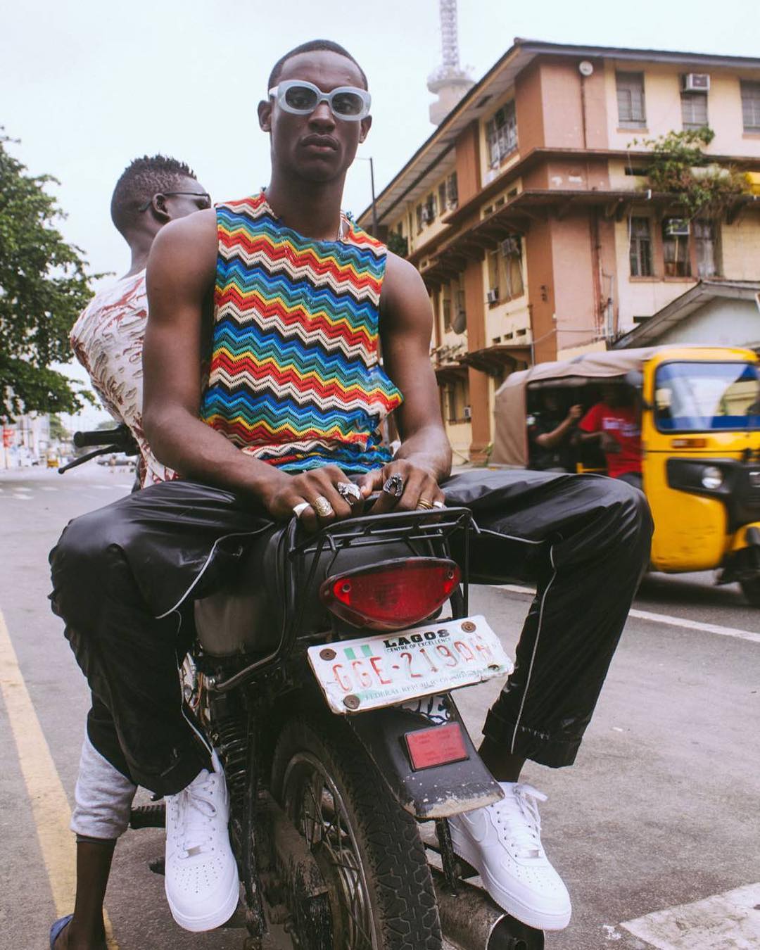 Tinie Tempah Rapper debuts cool lookbook for clothing line shot in the streets of Lagos