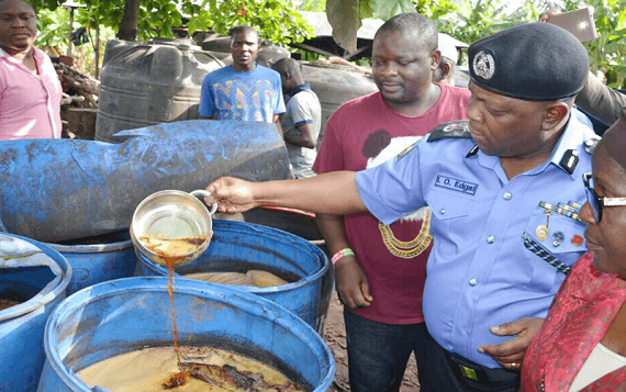 Police Uncover Illegal Brewery Producing Malt, Stout, Ethanol In Igbogbo, Ikorodu