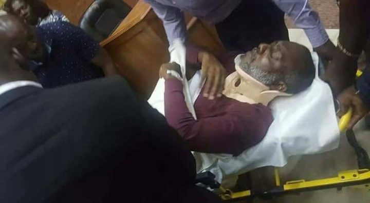 Watch Video Of Olisah Metuh's Collapse In Court Today