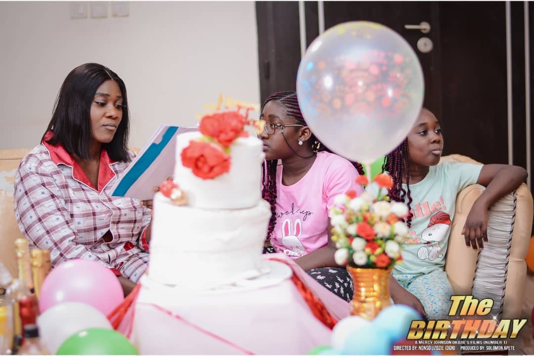 Mercy Johnson-Okojie and her two daughters stars in comedy movie "The Birthday" | Fab.ng