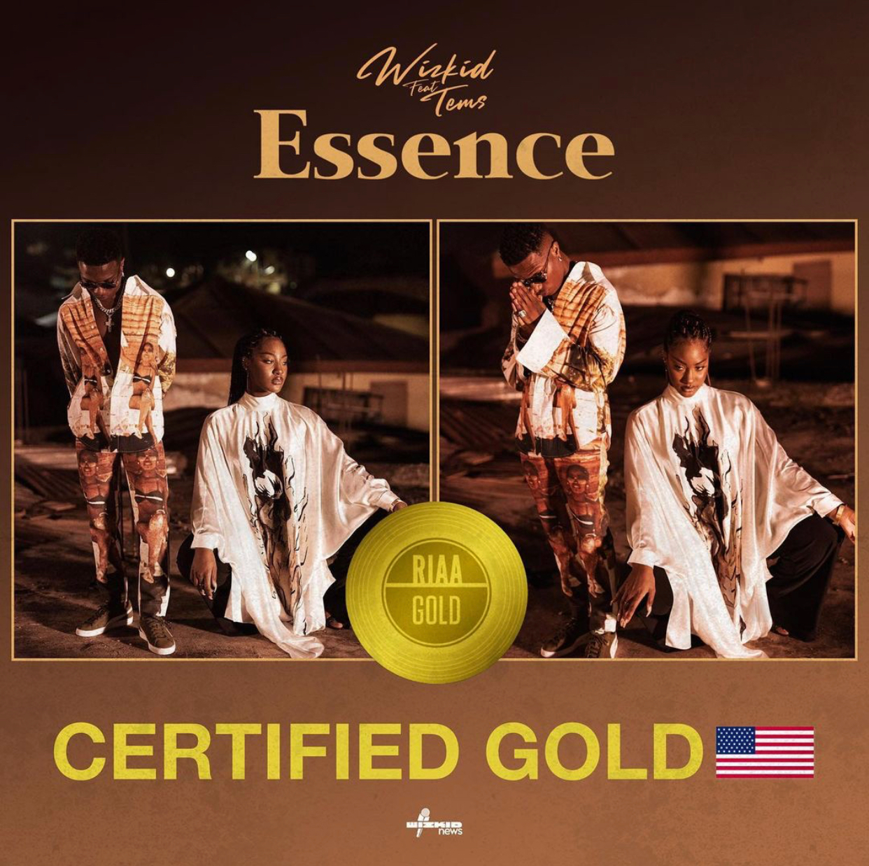 Wizkid Receives Gold Certification For Essence | Fab.ng