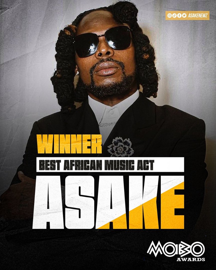 Asake Wins Best African Act At 2024 MOBO Awards | Fab.ng