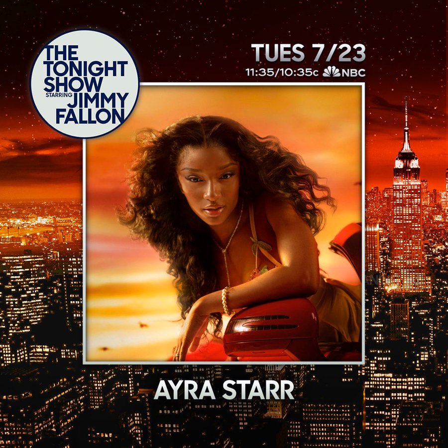 Ayra Starr to perform at The Tonight Show... Jimmy Fallon | fab.ng