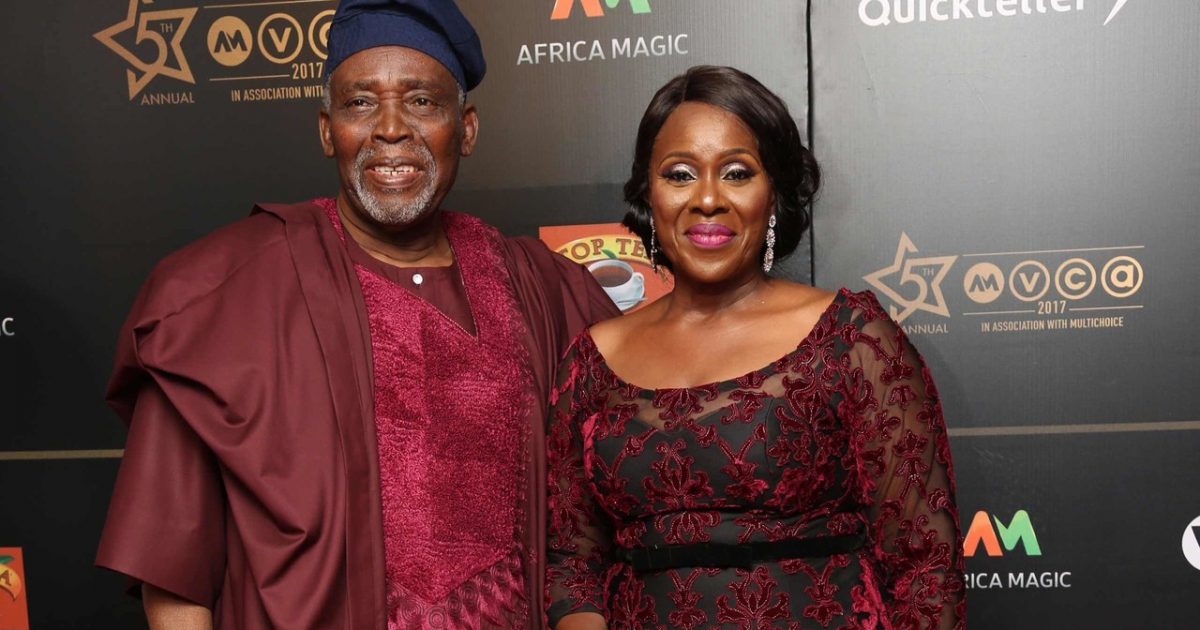 Joke Silva Celebrates husband, Olu Jacobs at 82 | Fab.ng