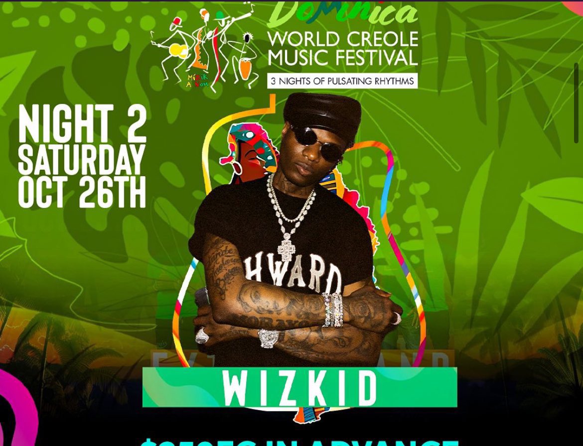 Wizkid to headline Dominica’s World Creole Music Festival | fab.ng